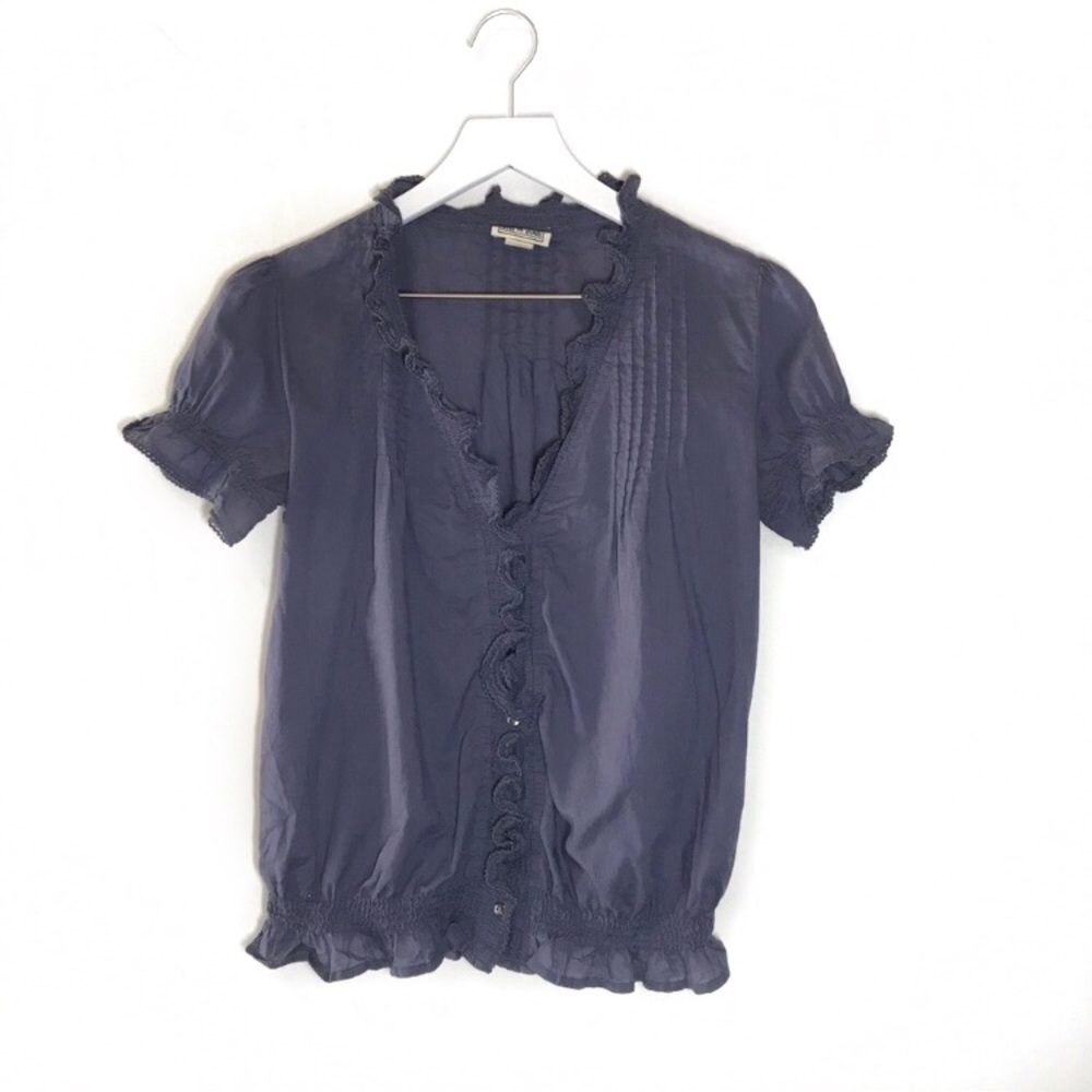 Converse Blue 100% Cotton Short Sleeve Blouse